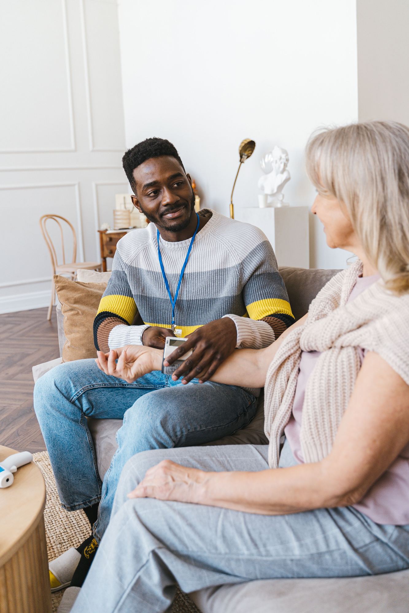 Aquarius Home Care carer supporting a client in Brent