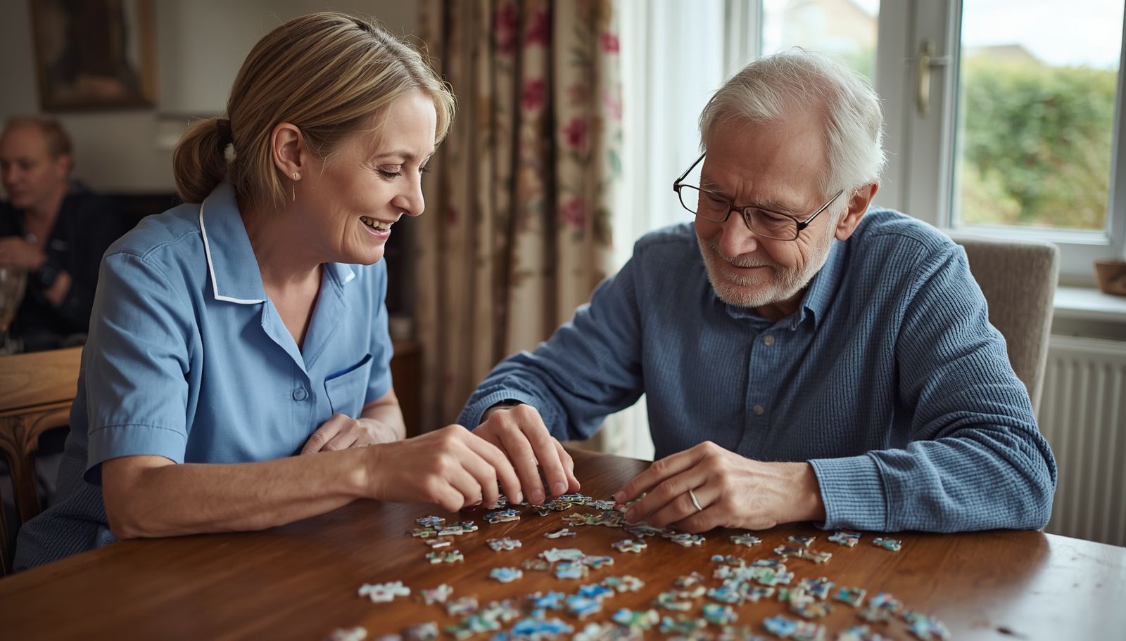 Aquarius Home Care carer supporting a client in Hammersmith & Fulham