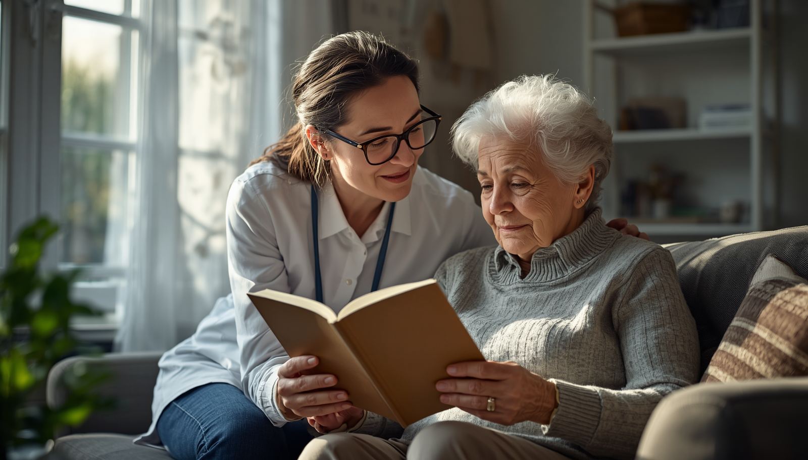 Aquarius Home Care carer supporting a client in Slough